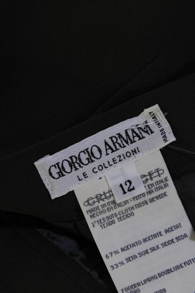 Giorgio Armani Women's A-Line Midi Slit Hem Skirt Green Size 12