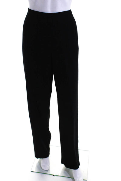 Giorgio Armani Women's Zip Side Straight Leg Dress Pant Black Size 48