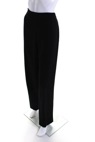 Giorgio Armani Women's Zip Side Straight Leg Dress Pant Black Size 48