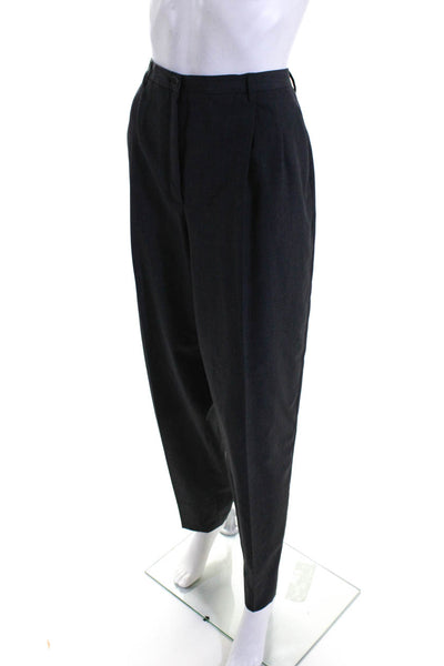 Giorgio Armani Women's Pleated Front Wide Leg Dress Pant Gray Size 46