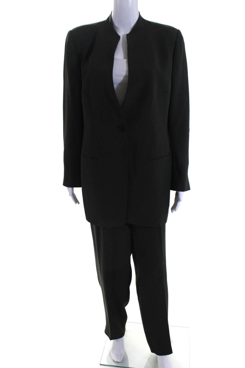 Giorgio Armani Women's Round Neck Long Sleeves Two Piece Pant Suit Gre -  Shop Linda's Stuff