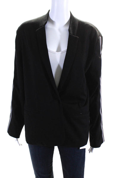 Drew Womens Single Button Blazer Jacket Black Size Large