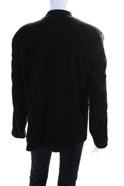 Drew Womens Single Button Blazer Jacket Black Size Large