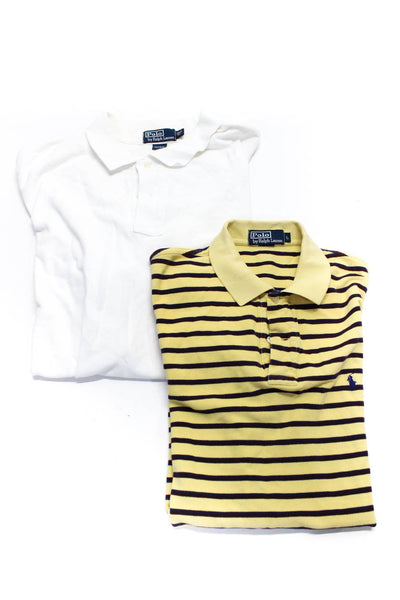 Polo Ralph Lauren Mens White Cotton Short Sleeve Polo Shirt Size 2XLT L Lot 2