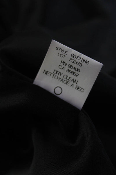 Theory Womens Wool Notch Collar Long Sleeve Five Button Blazer Charcoal Size 10