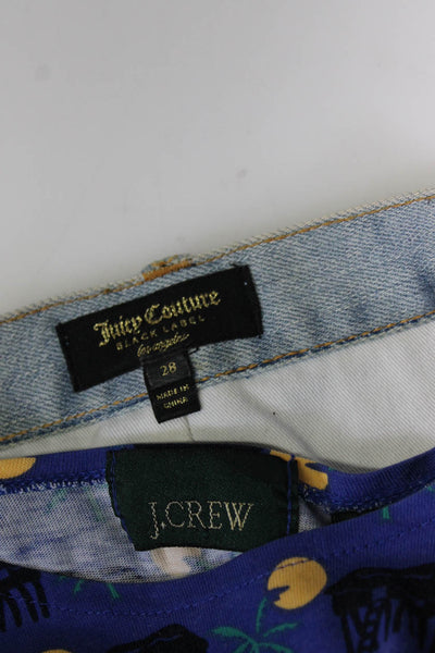 J Crew Juicy Couture Womens T-Shirt Pencil Skirts Blue Size 28 4 L Lot 3