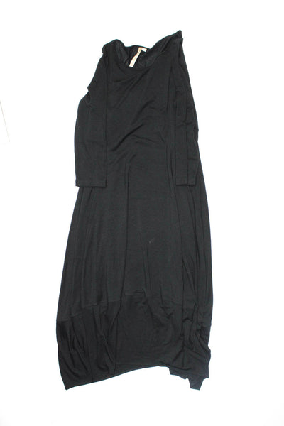 Comfy U.S.A. Womens Black Crew Neck Long Sleeve A-line Dress Size S M Lot 2