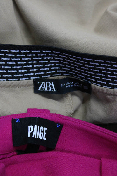 Paige Zara Women's Straight Leg Trouser Pants Fuschia Size 6 M, Lot 2