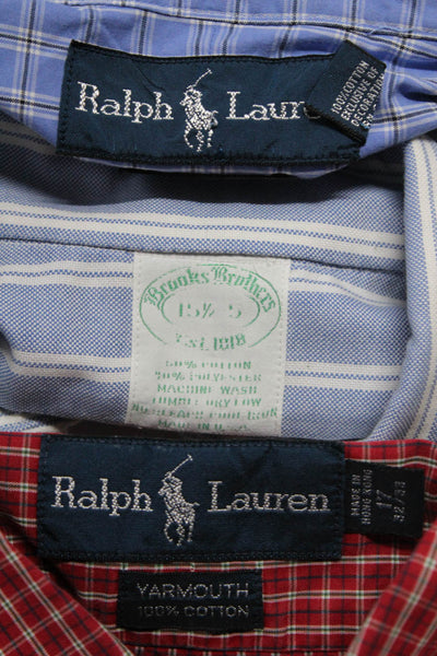 Ralph Lauren Blue Label Brooks Brothers Mens Shirts Size 18 15.5 17 32/33 Lot 3