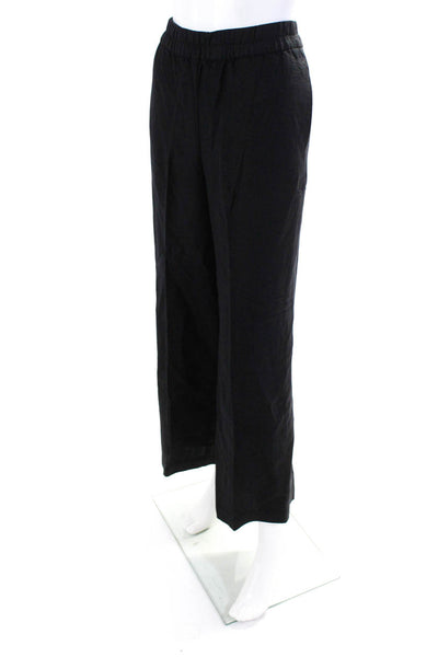 Renuar Women's Elastic Waist Wide Leg Pant Black Size XL