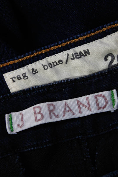 Rag & Bone Jean J Brand Women's Flare Jeans Cargo Pants Blue Size 24 25 Lot 2