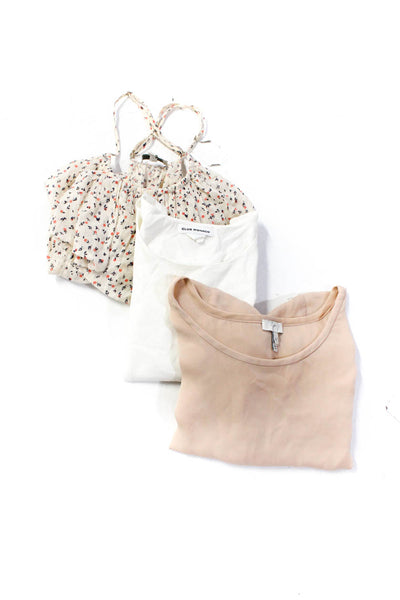 Joie Club Monaco Womens Camisoles Blouses Tops Beige White Pink Size XS Lot 3