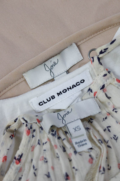 Joie Club Monaco Womens Camisoles Blouses Tops Beige White Pink Size XS Lot 3