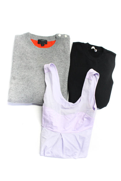 Minnie Rose Women's Tank Top Sweater Blouse Black Gray Purple Size 6 M L Lot 3