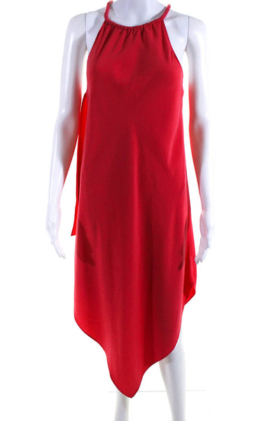 Rachel Rachel Roy Womens Sleek Sleeveless Asymmetrical Maxi Dress Pink Size M
