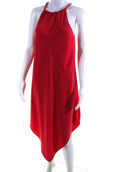 Rachel Rachel Roy Womens Sleek Sleeveless Asymmetrical Maxi Dress Pink Size M