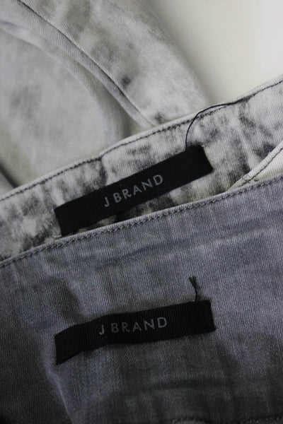 J Brand Womens Gray Distress Fly Button High Rise Skinny Leg Jeans Size 26 lot 2