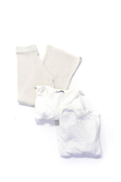 Zara John Galt Womens Blouses Tops Pants White Size S OS Lot 3