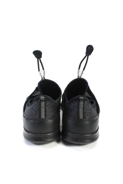 ECCO Women's Round Toe Lace Up Sneaker Black Size 8