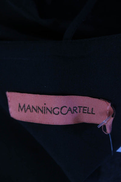 Manning Cartell Women's Spaghetti Strap V-Neck Camisole Blouse Black Size 4