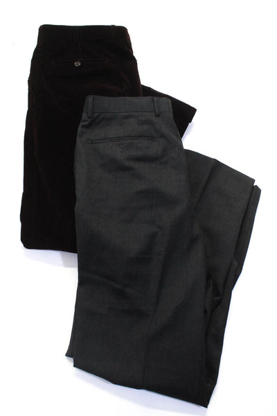 Brooks Brothers Max Davoli Mens Corduroy Dress Pants Purple Gray Size 35 Lot 2