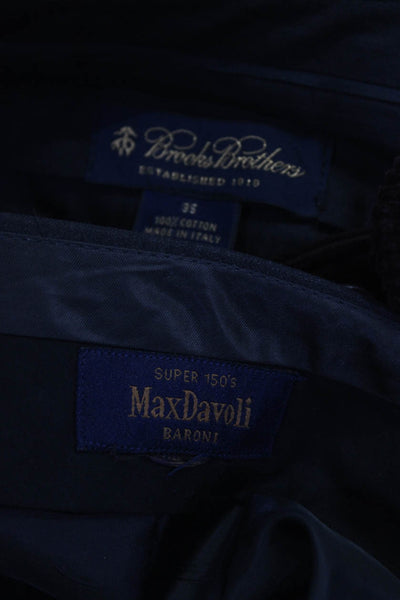 Brooks Brothers Max Davoli Mens Corduroy Dress Pants Purple Gray Size 35 Lot 2