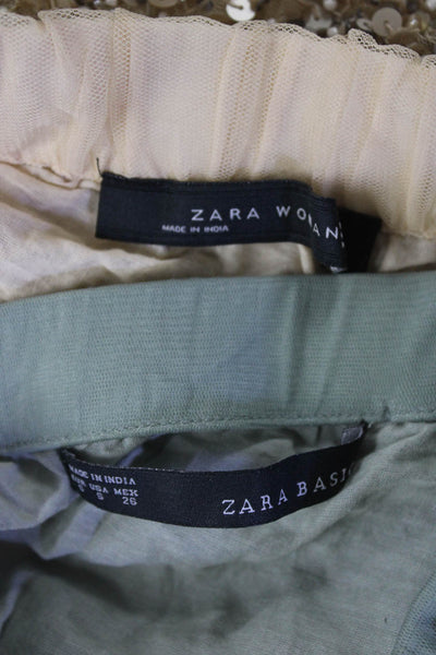 Zara Basic Zara Woman Womens Skirt Green Size S XXS Lot 2