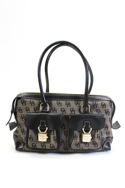 Dooney & Bourke Women's Leather Trim Top Handle Monogram Bag M