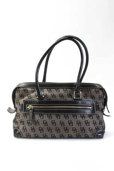 Dooney & Bourke Women's Leather Trim Top Handle Monogram Bag M