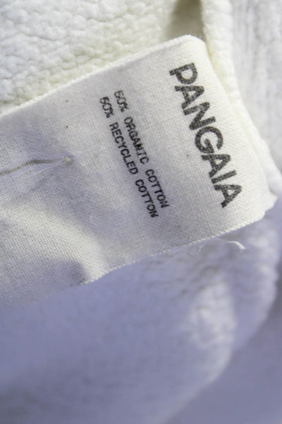 Pangaia Womens Drawstring Sweatpants White Cotton Size Small