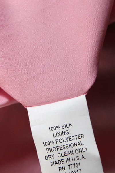 Betsey Johnson Womens Chiffon Floral Printed Empire Waist Mini Dress Pink Size 0
