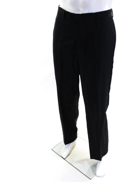 Ermenegildo Zegna Men's Wool Straight Leg Pleated Dress Pants Gray Size 38