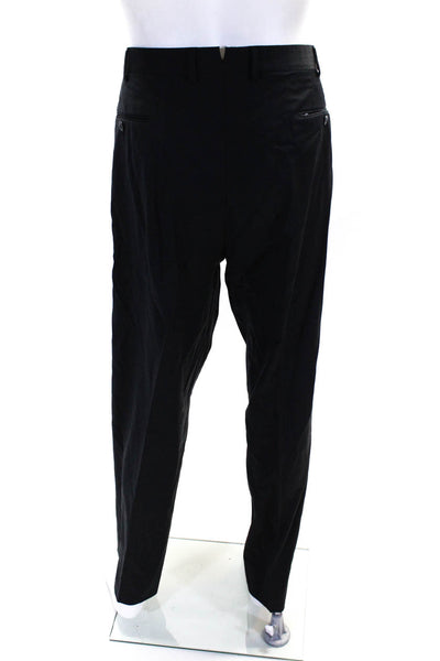 Ermenegildo Zegna Men's Wool Straight Leg Pleated Dress Pants Gray Size 38
