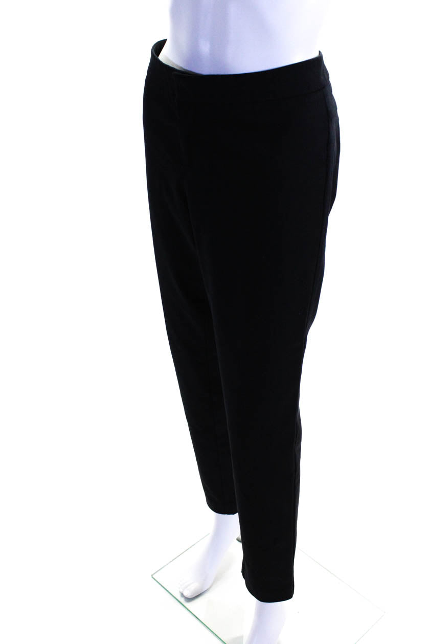 Ecru Women's Flat Front Cotton Blend Slim Fit Dress Pants Black Size 8 -  Shop Linda's Stuff