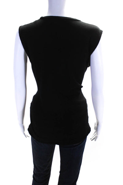 M Missoni Women's Scoop Neck Sleeveless Knit Top Black Size 50