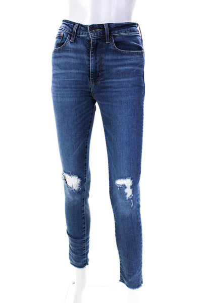 Levi's Womens Blue 721 High Rise Skinny Jeans Size 4 14977945