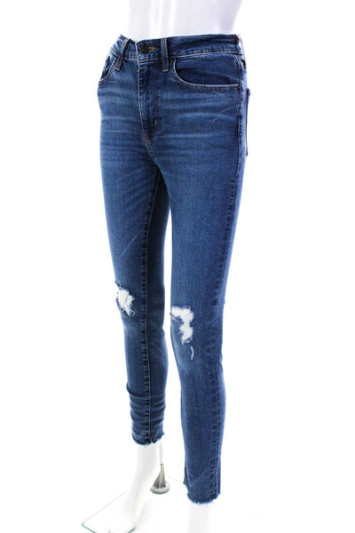 Levi's Womens Blue 721 High Rise Skinny Jeans Size 4 14977945