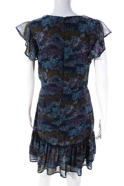 Slate & Willow Womens Confetti Printed Flutter Sleeve Dress Size 0 12311235