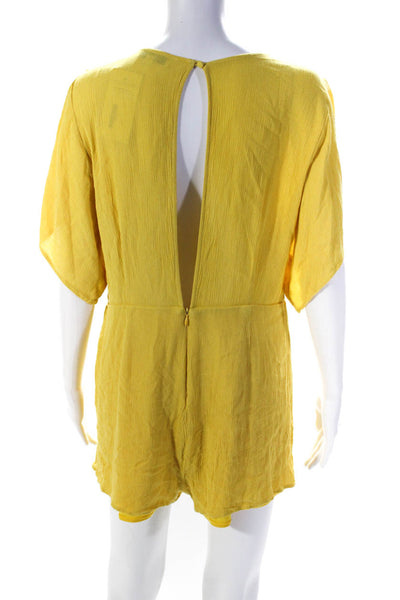 Louna Womens Mustard Tie Romper Size 0 12663223