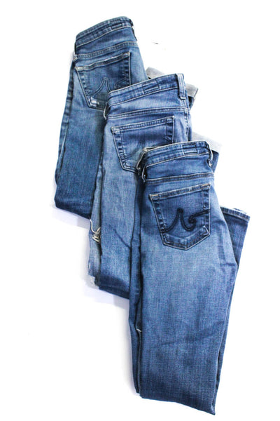 Adriano Goldschmied Womens Cuffed Distressed Jeans Blue Size Size 24 24R Lot 3