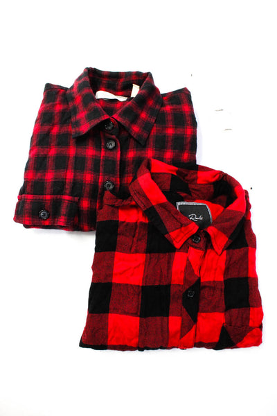 Elizabeth and James Rails Womens Flannels Blouses Tops Red Size M L Lot 2