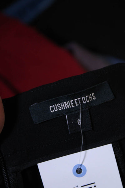Cushnie Et Ochs Womens Side Split Straight Leg High Rise Pants Black Size 6