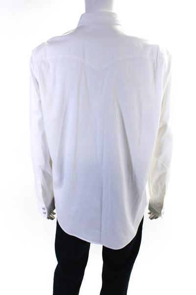Levis Mens Button Down Shirt White Cotton Size Extra Extra Large