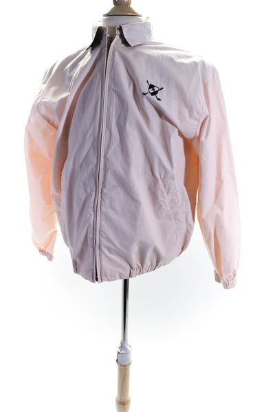 Ralph Lauren Polo Sport Mens Full Zipper Jacket Pink Cotton Size Medium