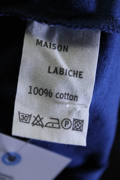 Maison Labiche Womens 99 Problems Short Sleeve Tee Shirt Blue Cotton Size Small