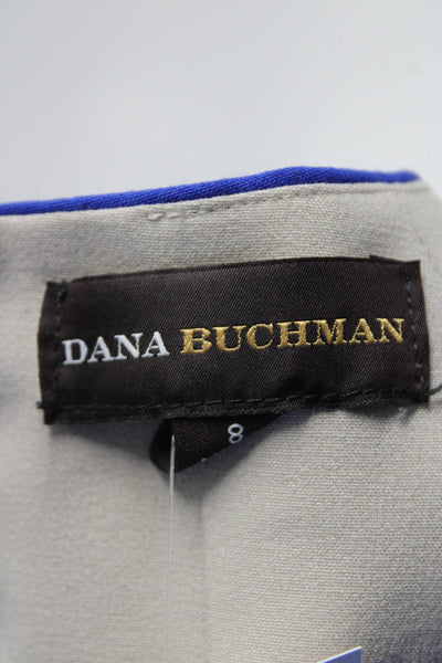 Dana Buchman Womens Back ZIp Sleeveless Sheath Dress Royal Blue Size 8