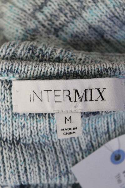 Intermix Women's Scoop Neck Sleeveless Sweater Maxi Dress Blue Size M