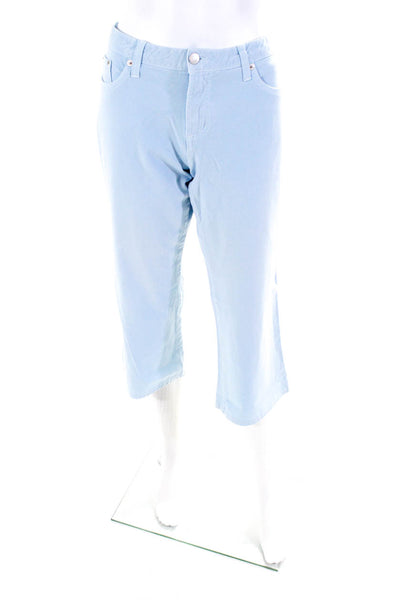 Fabrizio Gianni Jeans Womens Straight Wide Leg Capri Pants Jeans Blue Size 10