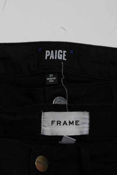 Frame Paige Women's Mid Rise Jeans Black Size 30 31 Lot 2