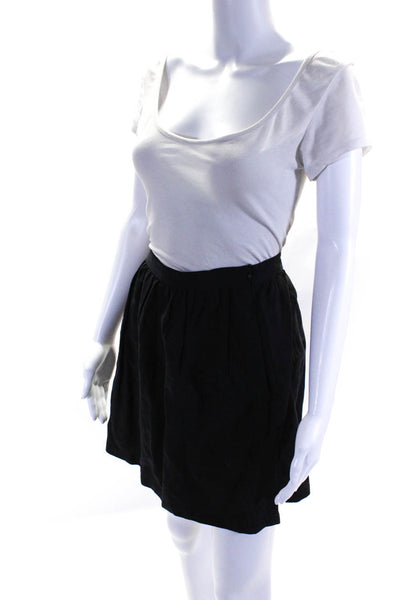 Steven Alan Women's Zip Line Flare Mini Skirt Black Size 6